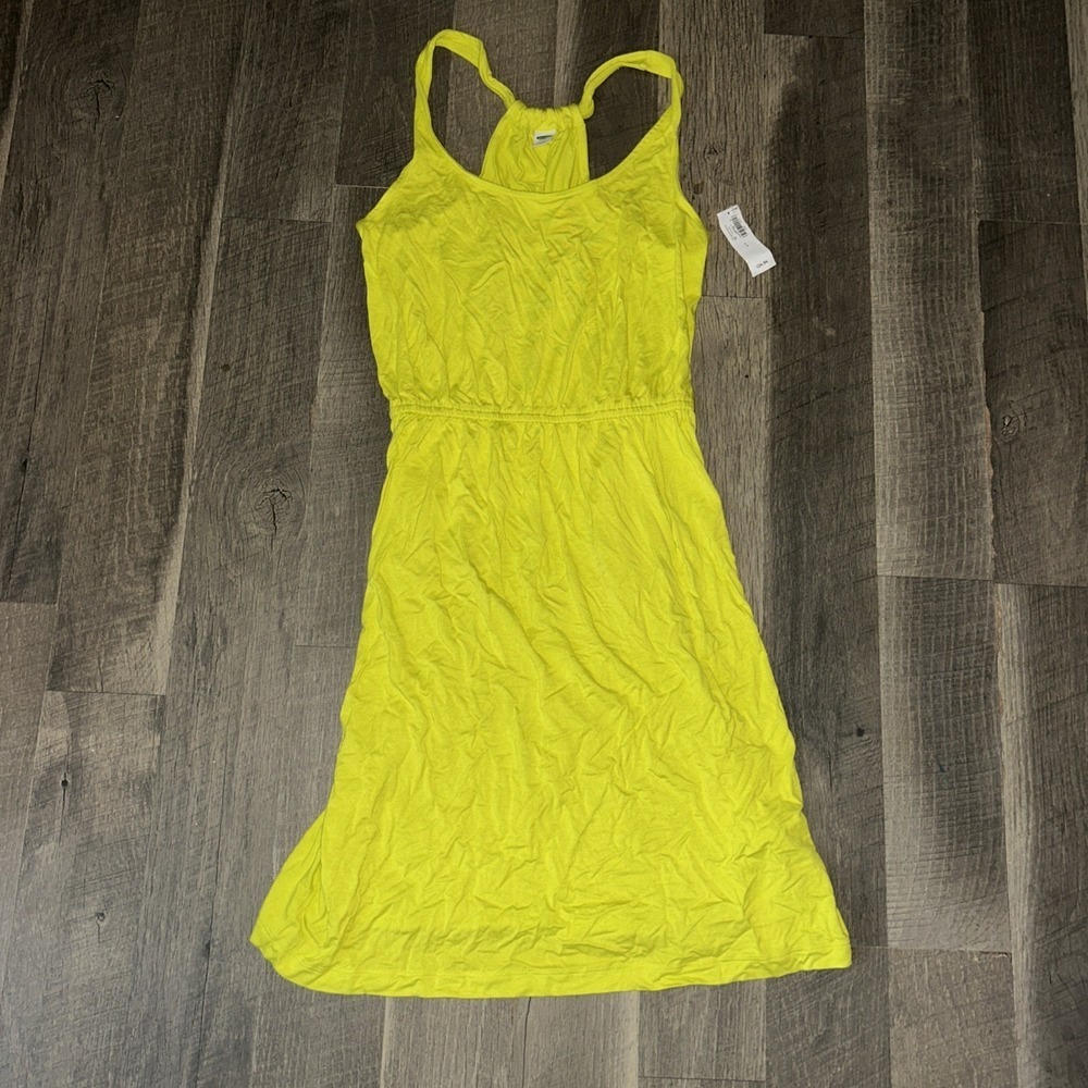 Old Navy Womens Summer Dress Lime Yellow Racer Back Size S
